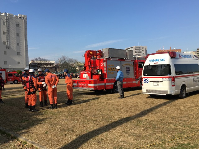 豊中市消防出初め式、ゴールデンベアーズ、救命力世界一!